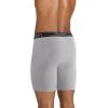 imageJockey Mens Underwear Lightweight Cotton Blend 7quot Long Leg Boxer Brief  4 PackCharcoal HeatherTrusted PewterQuartz GreyBlack