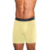 imageJockey Mens Underwear Lightweight Cotton Blend 7quot Long Leg Boxer Brief  4 PackLight YellowBlue ChambrayGentle StripeTrue Navy