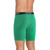 imageJockey Mens Underwear Lightweight Cotton Blend 7quot Long Leg Boxer Brief  4 PackTropical BlueShamrock GreenQuartz GreyJust Past Midnight