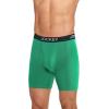 imageJockey Mens Underwear Lightweight Cotton Blend 7quot Long Leg Boxer Brief  4 PackTropical BlueShamrock GreenQuartz GreyJust Past Midnight