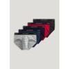imageJockey Mens Underwear Lightweight Cotton Blend Brief  5 PackNavy HeatherRacing RedRough BlueQuartz Grey StripeRough Blue