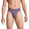 imageJockey Mens Underwear True Style Thong  3 PackFlamingo GeoTrue NavyDetail Stripe