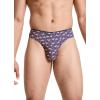 imageJockey Mens Underwear True Style Thong  3 PackFlamingo GeoTrue NavyDetail Stripe