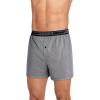 imageJockey Mens Underwear ActiveBlend Knit 5quot BoxerSmall Black and White Grid