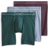 imageJockey Mens Underwear Organic Cotton Stretch 65quot Boxer Brief  3 PackCherry WineShowerCactus Pine