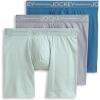 imageJockey Mens Underwear Organic Cotton Stretch 65quot Boxer Brief  3 PackSubtle MintGrey DoveBlue Chambray