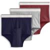 imageJockey Mens Underwear Pouch Brief  3 PackDeep CranberryJockey BlueGrey Dove