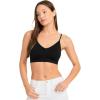 imageJockey Womens Bra Seamfree Stretch Cami Strap BraletteBlack