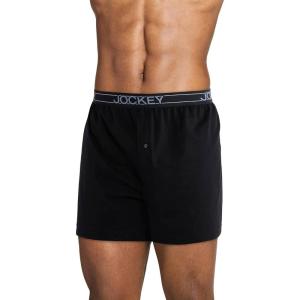 imageJockey Mens Underwear ActiveBlend Knit 5quot BoxerBlack