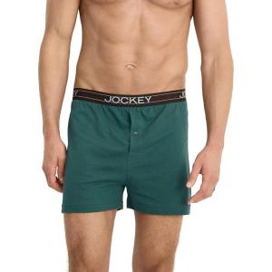imageJockey Mens Underwear ActiveBlend Knit 5quot BoxerCactus Pine