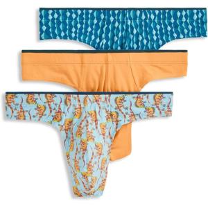 imageJockey Mens Underwear True Style Thong  3 PackIguanasColorado DawnDiamond Strands