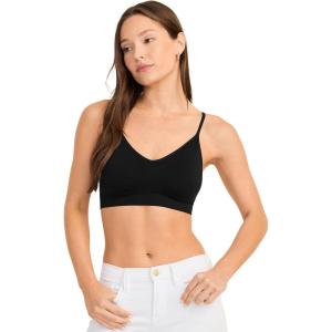 imageJockey Womens Bra Seamfree Stretch Cami Strap BraletteBlack