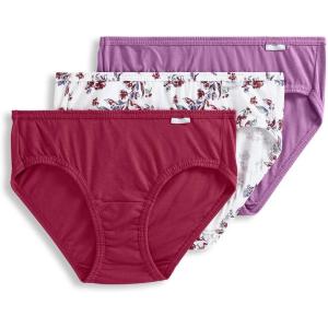 imageJockey Womens Underwear Plus Size Elance Bikini  3 PackRed PearWarm FloralSilver Plum