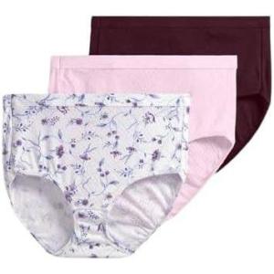 imageJockey Womens Underwear Supersoft Breathe Brief  3 PackDrawn Flowers