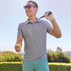 imageJockey Mens Activewear EVERACTIVE PoloGrey Dash Dot Heather