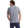 imageJockey Mens Activewear EVERACTIVE PoloGrey Dash Dot Heather