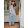imageJockey Womens Sleepwear Organic Cotton Stretch CapriFeeder Stripe