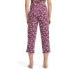 imageJockey Womens Sleepwear Organic Cotton Stretch CapriFrayed Plum Floral