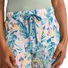 imageJockey Womens Sleepwear Organic Cotton Stretch CapriPink Artistic Palm