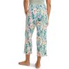 imageJockey Womens Sleepwear Organic Cotton Stretch CapriPink Artistic Palm
