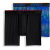 imageJockey Mens Underwear Big Man Chafe Proof Pouch Microfiber 6quot Boxer Brief  2 PackPinnaclesBlack
