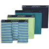 imageJockey Mens Underwear Lightweight Cotton Blend 5quot Boxer Brief  4 PackTeal SlateDaring Stripe BluesSpearmintTrue Navy