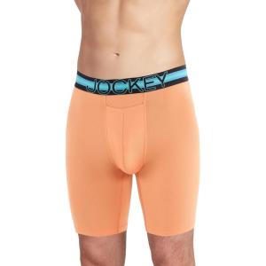imageJockey Mens Underwear Mens Boxer Briefs With Pouch Sport Stability Microfiber 9quot Long Leg Boxer BriefBeach Bonfire