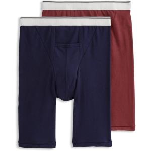 imageJockey Mens Underwear Pouch 10quot Midway Brief  2 PackJockey BlueDeep Cranberry