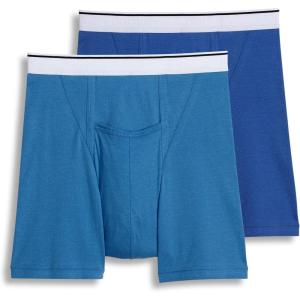 imageJockey Mens Underwear Pouch 5quot Boxer Brief  2 PackOcean BlueJust Blue