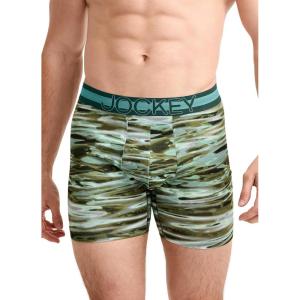 imageJockey Mens Underwear Sport Stability Pouch Microfiber 6quot Boxer BriefWavelength