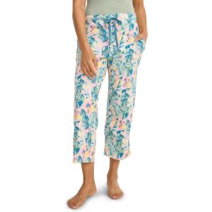 imageJockey Womens Sleepwear Organic Cotton Stretch CapriPink Artistic Palm