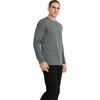 imageJockey Mens Casualwear Made2Fit Long Sleeve Crew Neck TShirtBattleship Grey