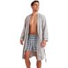 imageJockey Mens Underwear Classics Full Cut 5quot Boxer  3 PackCrafty Grey PlaidPlain ChambrayDelightful Grey Gingham