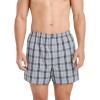 imageJockey Mens Underwear Classics Full Cut 5quot Boxer  3 PackCrafty Grey PlaidPlain ChambrayDelightful Grey Gingham
