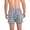 imageJockey Mens Underwear Classics Full Cut 5quot Boxer  3 PackCrafty Grey PlaidPlain ChambrayDelightful Grey Gingham