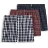 imageJockey Mens Underwear Classics Full Cut 5quot Boxer  3 PackNavy TartanClassic Red TartanNavy Windowpane