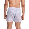imageJockey Mens Underwear Classics Full Cut 5quot Boxer  3 PackStriated Americana GinghamPlain Malibu Red WeaveCalm Stripe