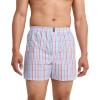 imageJockey Mens Underwear Classics Full Cut 5quot Boxer  3 PackStriated Americana GinghamPlain Malibu Red WeaveCalm Stripe