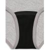 imageJockey Underwear Women Hipster  Worry Free Cotton Stretch Moderate Absorbency Period Underwear for WomenGrey Heather