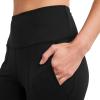 imageJockey Womens Activewear EVERACTIVE Pintuck 78 LeggingDeep Black