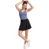 imageJockey Womens Activewear EVERACTIVE VNeck Crop Tank with Builtin BraInfinity Blue