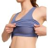 imageJockey Womens Activewear EVERACTIVE VNeck Crop Tank with Builtin BraInfinity Blue