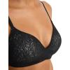 imageJockey Womens Bra Smooth ampamp Sleek Lace Demi Coverage Wirefree TShirt BraBlack