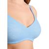 imageJockey Womens Bra Smooth ampamp Sleek Lace Full Coverage Wirefree TShirt BraPicasso Blue
