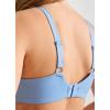 imageJockey Womens Bra Smooth ampamp Sleek Lace Full Coverage Wirefree TShirt BraPicasso Blue