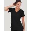 imageJockey Womens Scrubs Womens Mock Wrap Scrub TopBlack