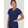 imageJockey Womens Scrubs Womens Mock Wrap Scrub TopNew Navy