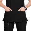 imageJockey Womens Scrubs Womens True Fit Crossover VNeck Scrub TopBlack