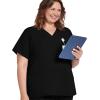imageJockey Womens Scrubs Womens True Fit Crossover VNeck Scrub TopBlack