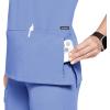 imageJockey Womens Scrubs Womens True Fit Crossover VNeck Scrub TopCeil Blue